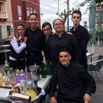 Estudiantes de hostelería del Instituto de las Nieves con Claire Lázaro